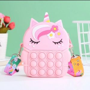 Unicorn pop it purse